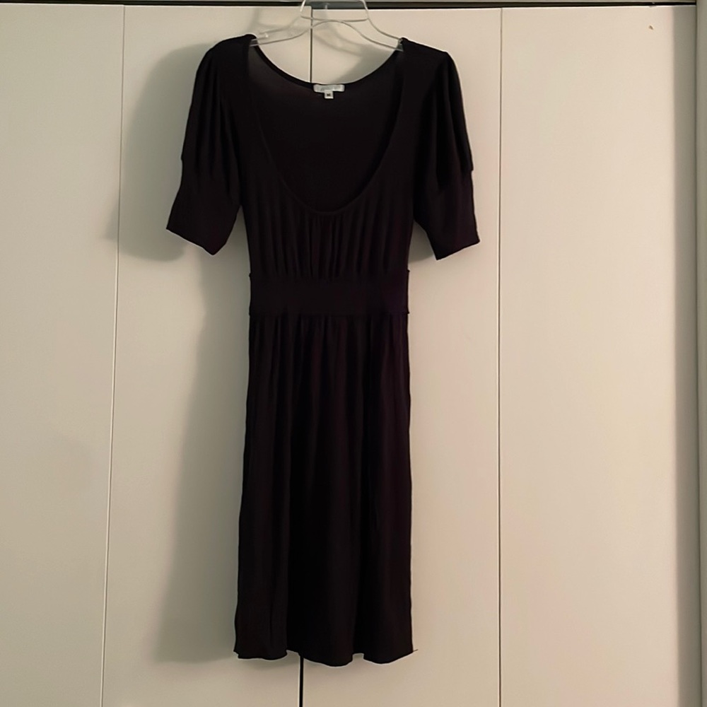 Minty Scoop Neck Black Dress